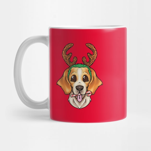 Christmas Beagle Dog Mug by BMAB2003
